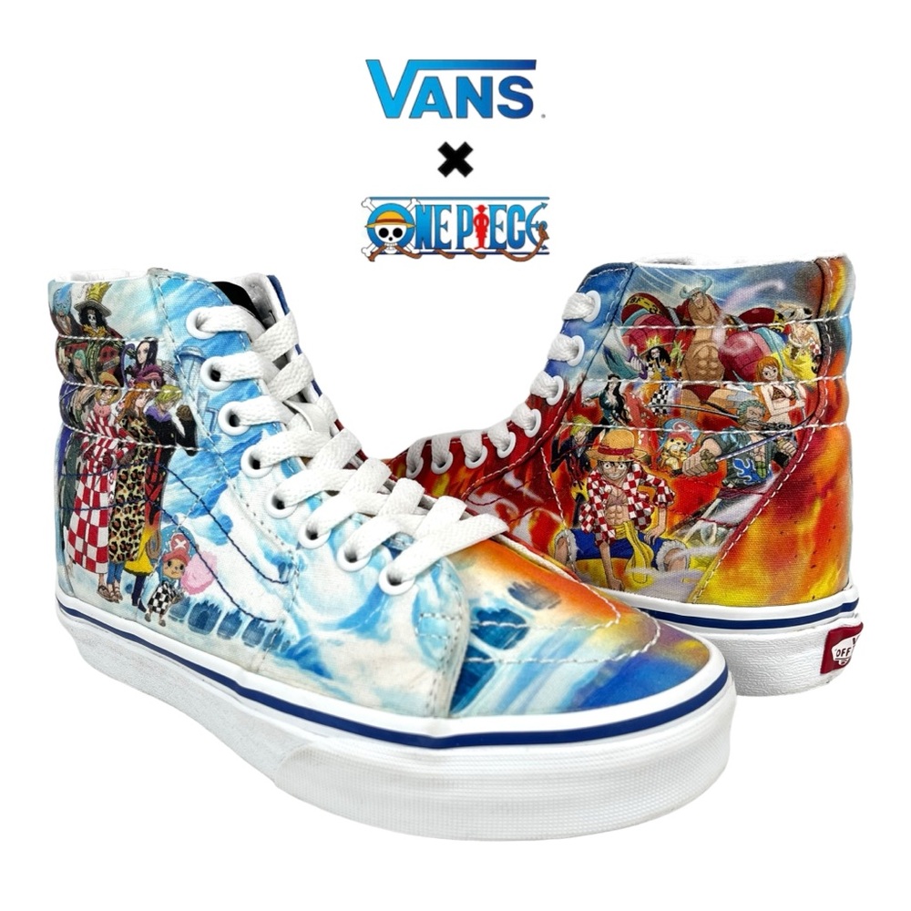 Vans x One Piece Sk8 Hi Anime Sneakers Women 5.5 Men‎ 4 Collab All Over Print